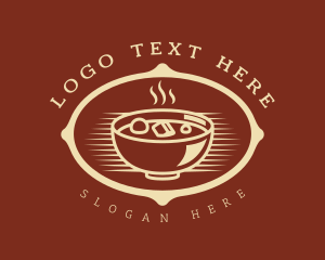 Dish - Hot Food Bowl Restaurant logo design