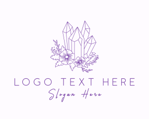 Floral Precious Stone logo design