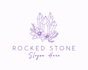 Floral Precious Stone logo design