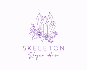 Floral Precious Stone logo design