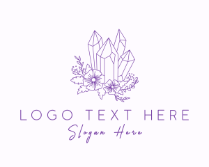 Bouquet - Floral Precious Stone logo design