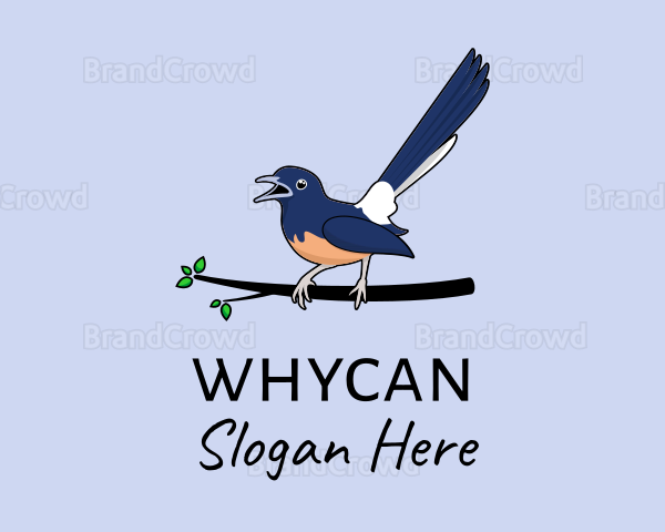 Perched Wild Bird Logo