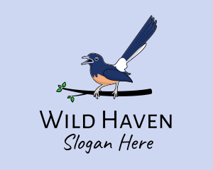 Perched Wild Bird  logo design