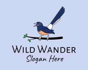 Perched Wild Bird  logo design