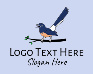 Wild - Perched Wild Bird logo design