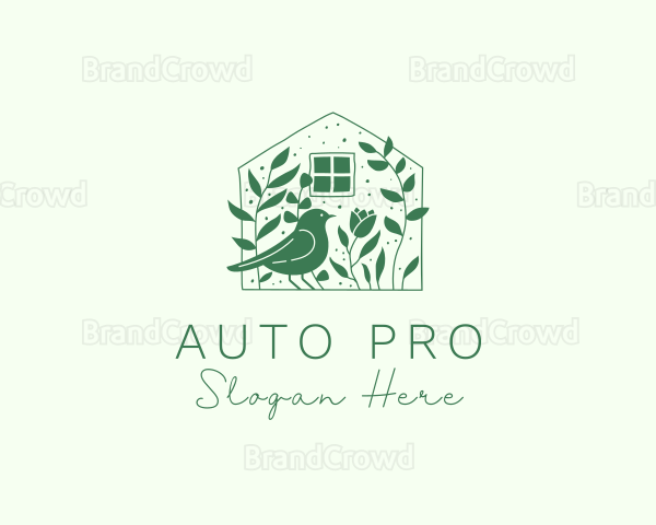 Garden House Bird Logo