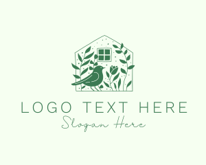 Botanical - Garden House Bird logo design