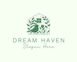 Garden House Bird logo design