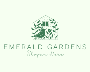 Garden House Bird logo design