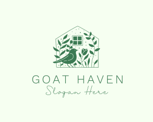 Garden House Bird logo design