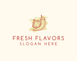 Ingredients - Chili Garlic Flavoring logo design