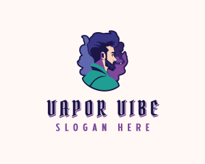 Vaporizer - Cigarette Man Smoking logo design