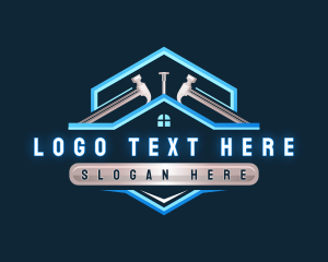 Roofing - Hammer Construction Builder logo design