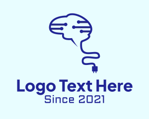 Psychotherapy - Digital Electronics Brain logo design