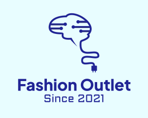 Outlet - Digital Electronics Brain logo design