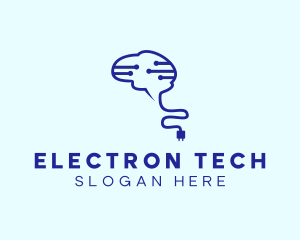 Digital Electronics Brain logo design