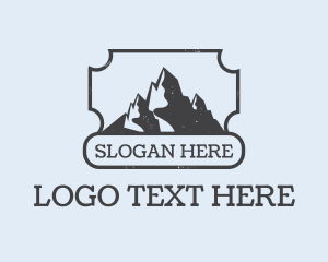 Hiking - Mountain Peak Travel Lodge logo design