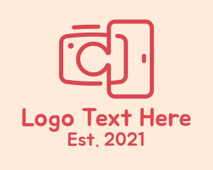 Videographer - Red Mobile Camera logo design