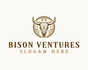 Bull Skull Horn logo design