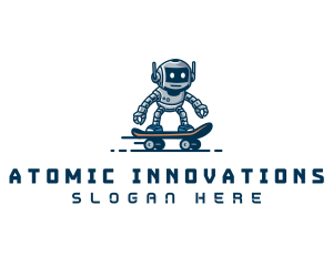 Android Robotics Skateboard logo design