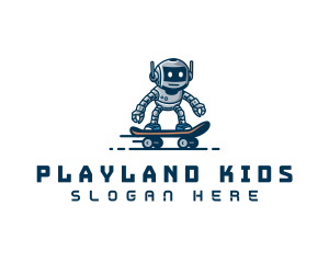 Android Robotics Skateboard logo design