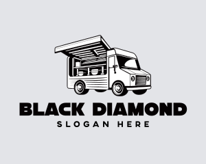 Vintage Food Delivery Truck logo design