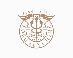 Wings - Clinic Healthcare Caduceus logo design