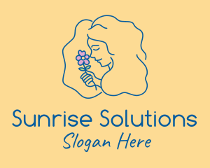 Flower Girl Hair  logo design