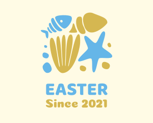 Sea - Ocean Fish Shells logo design
