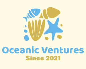 Ocean Fish Shells  logo design