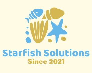 Starfish - Ocean Fish Shells logo design