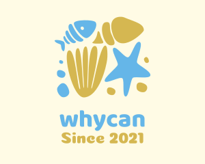 Marine Life - Ocean Fish Shells logo design