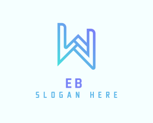 Modern Gradient Startup Letter W Logo