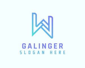 Modern Gradient Startup Letter W Logo
