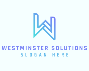 Modern Gradient Startup Letter W logo design