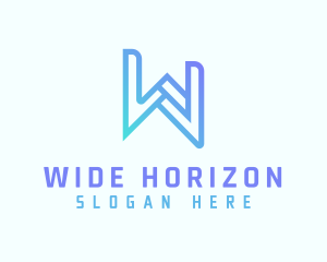 Modern Gradient Startup Letter W logo design