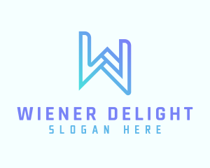 Modern Gradient Startup Letter W logo design