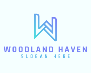 Modern Gradient Startup Letter W logo design