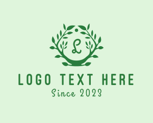 Natural Products - Plant Wreath Landscaping Gardening logo design