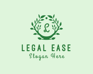 Plant Wreath Landscaping Gardening Logo