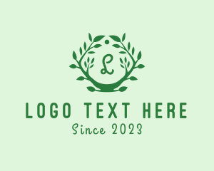 Biology - Plant Wreath Landscaping Gardening logo design