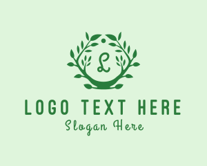 Plant Wreath Landscaping Gardening Logo