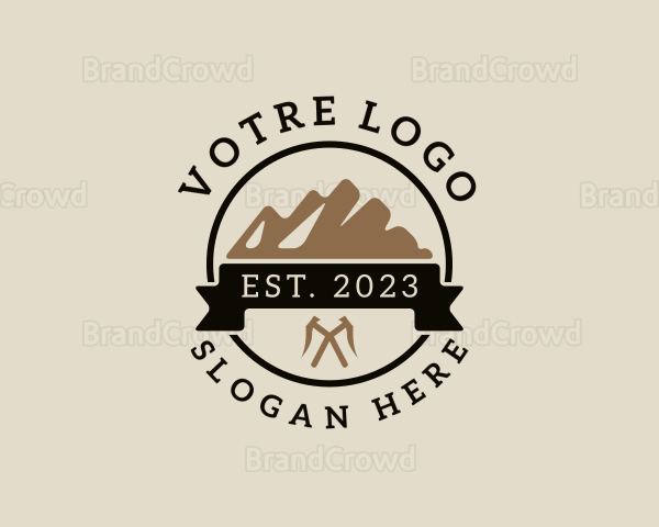 Mountaineering Outdoor Badge Logo