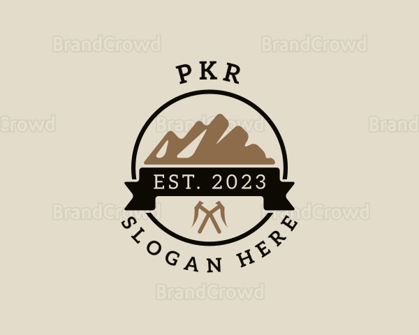 Mountaineering Outdoor Badge Logo