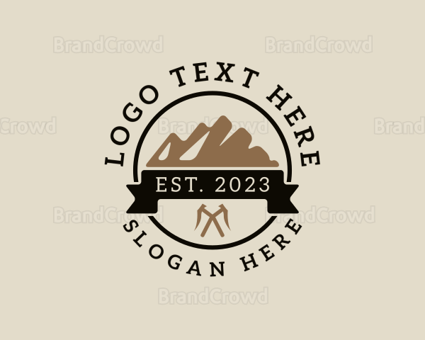 Mountaineering Outdoor Badge Logo