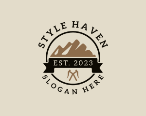 Mountaineering Outdoor Badge Logo