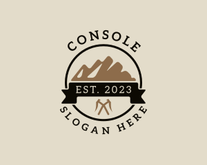 Eco Friendly - Mountaineering Outdoor Badge logo design