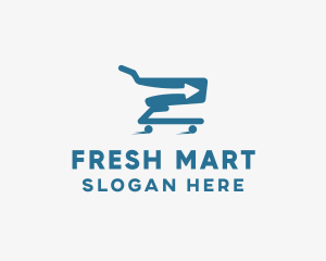 Grocery - Forward Grocery Cart logo design