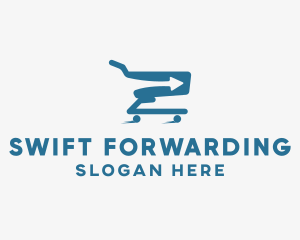 Forward Grocery Cart logo design