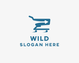 Arrow - Forward Grocery Cart logo design